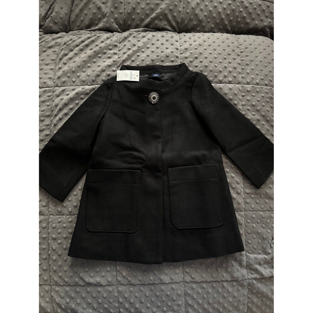 NEW Vintage Baby Gap Peacoat Audrey Hepburn Coat Black Jacket